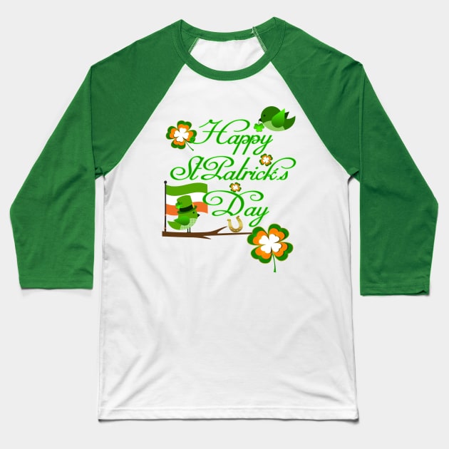 Happy St Patrick's Day 2017 Baseball T-Shirt by AmandaRain